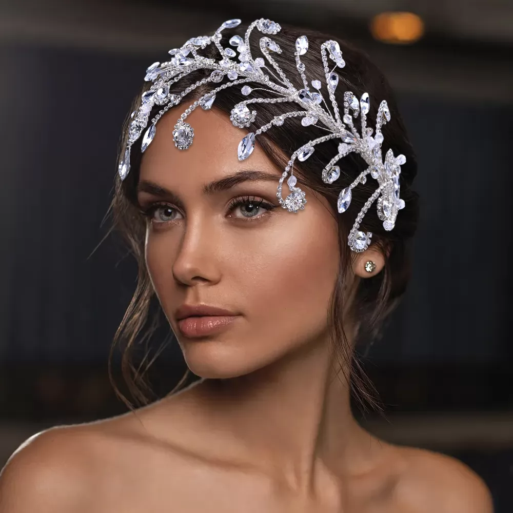 Wedding Bridal Forehead Crystal Rhinestone Headband
